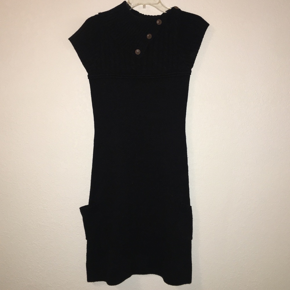 Black Sweater Dress with pockets